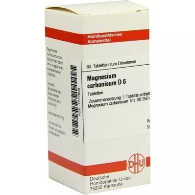 MAGNESIUM CARBONICUM D 6 tabletas, 80 piezas