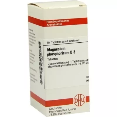 MAGNESIUM PHOSPHORICUM D 3 tabletas, 80 piezas
