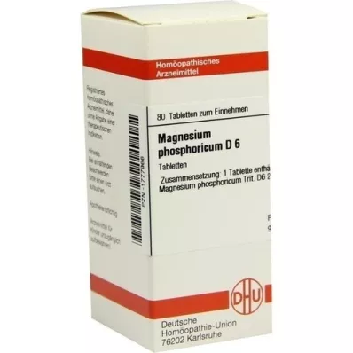 MAGNESIUM PHOSPHORICUM D 6 tabletas, 80 piezas