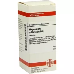 MAGNESIUM SULFURICUM D 6 tabletas, 80 piezas