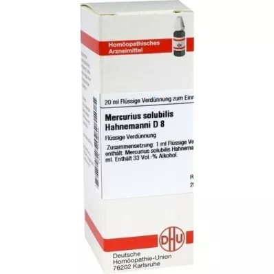 MERCURIUS SOLUBILIS Dilución Hahnemanni D 8, 20 ml