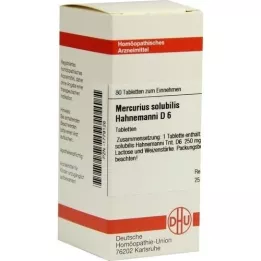 MERCURIUS SOLUBILIS Hahnemanni D 6 tabletas, 80 piezas