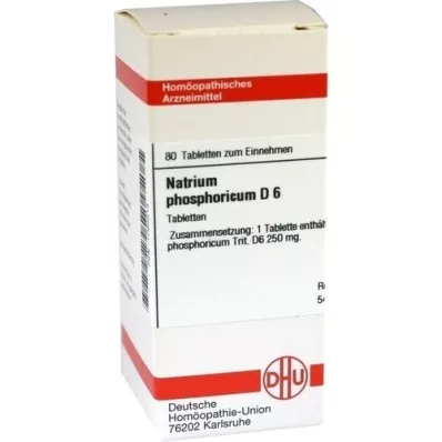 NATRIUM PHOSPHORICUM D 6 tabletas, 80 piezas