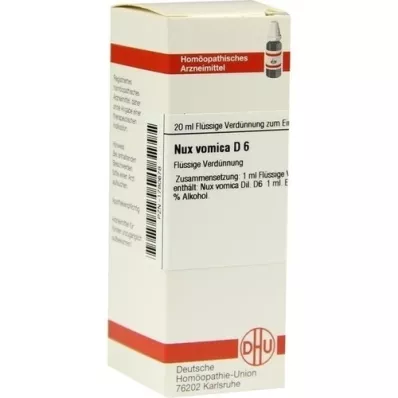 NUX VOMICA Dilución D 6, 20 ml