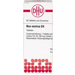 NUX VOMICA D 4 tabletas, 80 piezas