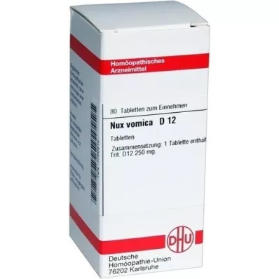 NUX VOMICA D 12 tabletas, 80 piezas