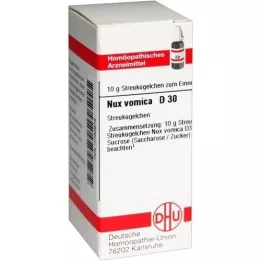 NUX VOMICA D 30 glóbulos, 10 g