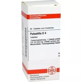 PULSATILLA D 4 tabletas, 80 piezas