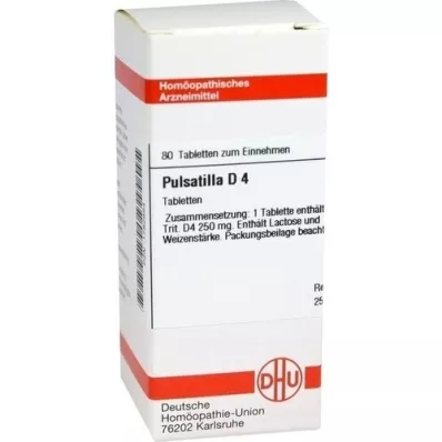 PULSATILLA D 4 tabletas, 80 piezas PULSATILLA D 4 tabletas, 80 piezas