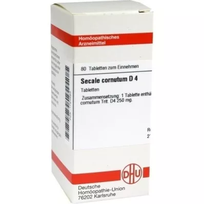 SECALE CORNUTUM D 4 tabletas, 80 piezas