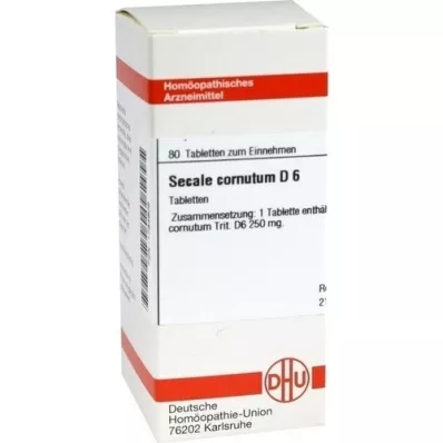 SECALE CORNUTUM D 6 tabletas, 80 piezas