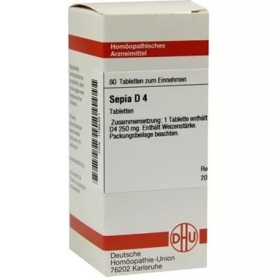 SEPIA D 4 tabletas, 80 piezas