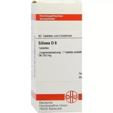 SILICEA D 6 tabletas, 80 piezas