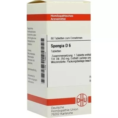 SPONGIA D 6 tabletas, 80 piezas