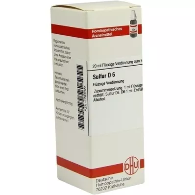 SULFUR Dilución D 6, 20 ml