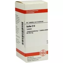 SULFUR D 6 tabletas, 80 piezas