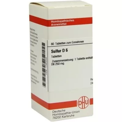 SULFUR D 6 tabletas, 80 piezas SULFUR D 6 tabletas, 80 piezas
