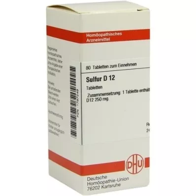 SULFUR D 12 tabletas, 80 piezas
