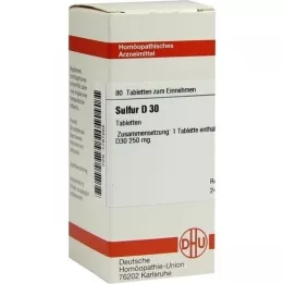 SULFUR D 30 comprimidos, 80 unidades
