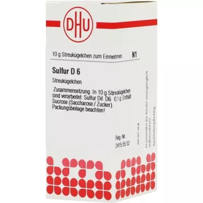 SULFUR D 6 glóbulos, 10 g