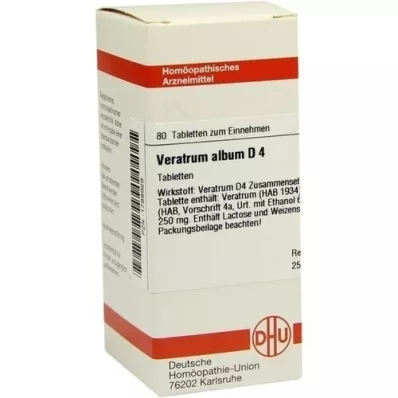 VERATRUM ALBUM D 4 tabletas, 80 piezas