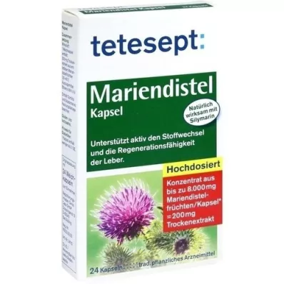 TETESEPT Cápsulas de cardo mariano, 24 piezas