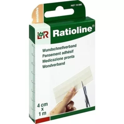 RATIOLINE apósito para heridas sensible rápido 4 cm x 1 m, 1 pieza