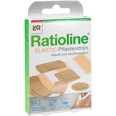 RATIOLINE tiras elásticas de esparadrapo en 4 tamaños, 20 unidades
