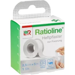 RATIOLINE esparadrapo adhesivo agudo 2,5 cm x 5 m, 1 pieza