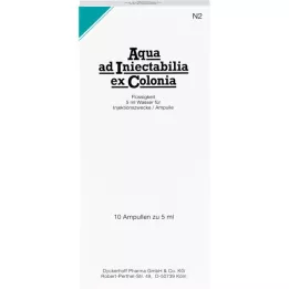 AQUA AD iniectabilia ex Colonia ampollas, 10X5 ml