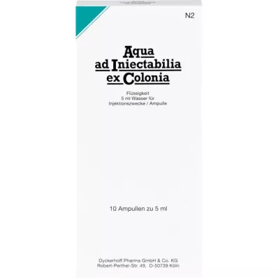 AQUA AD iniectabilia ex Colonia ampollas, 10X5 ml