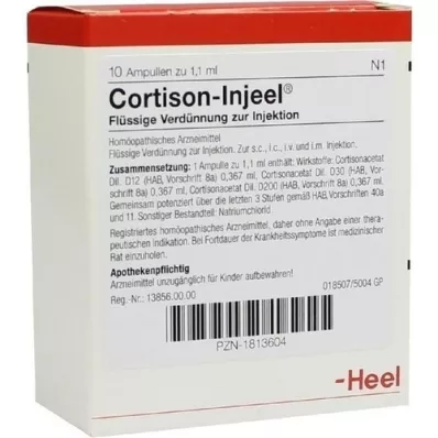 CORTISON Ampollas Injeel, 10 piezas