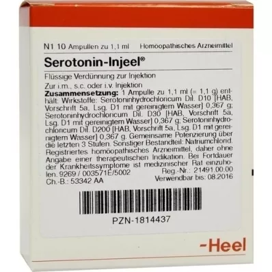 SEROTONIN Ampollas Injeel, 10 piezas