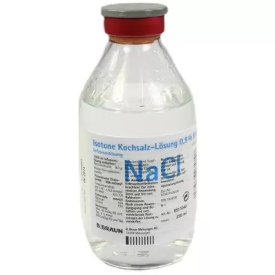 KOCHSALZLÖSUNG Frasco de vidrio al 0,9%, 250 ml