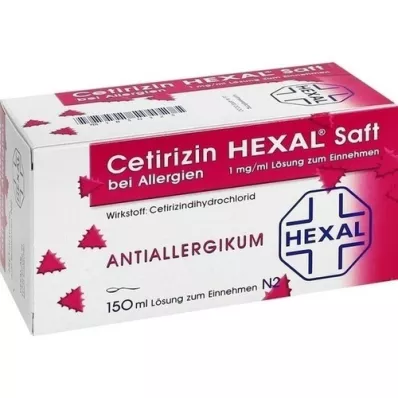 CETIRIZIN HEXAL Jugo para alergias, 150 ml