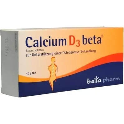 CALCIUM D3 beta tabletas efervescentes, 40 piezas