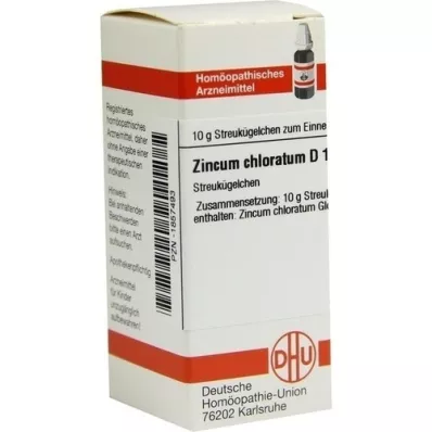 ZINCUM CHLORATUM D 12 glóbulos, 10 g