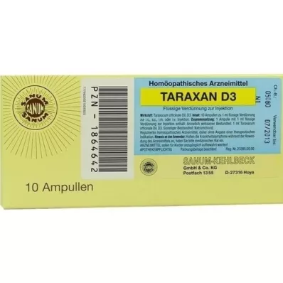 TARAXAN D 3 ampollas de inyección, 10X1 ml