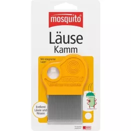 MOSQUITO Peine para liendres de metal con lupa, 1 unidad