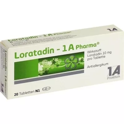 LORATADIN-1A tabletas farmacéuticas, 20 piezas LORATADIN-1A tabletas farmacéuticas, 20 piezas