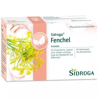SIDROGA Bolsas filtrantes para té de hinojo, 20X2,0 g