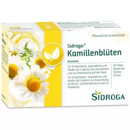 SIDROGA Bolsas filtrantes para té de flor de manzanilla, 20X1,5 g