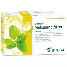 SIDROGA Bolsas filtrantes de té de hojas de melisa, 20X1,5 g