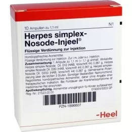 HERPES SIMPLEX Ampollas Nosode Injeel, 10 piezas