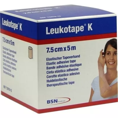 LEUKOTAPE derecho 7,5 cm color piel, 1 pieza