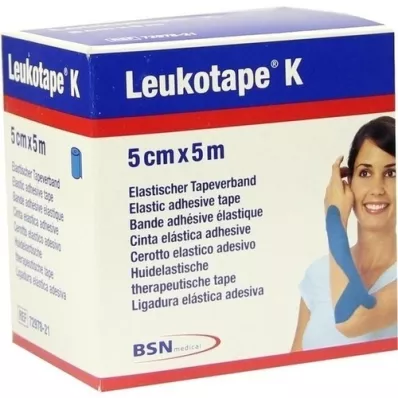 LEUKOTAPE derecho 5 cm azul, 1 pieza