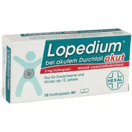 LOPEDIUM Cápsulas duras agudas para diarrea aguda, 10 piezas