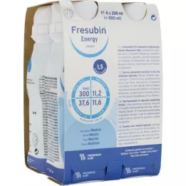 FRESUBIN ENERGY DRINK Botella neutra, 4X200 ml