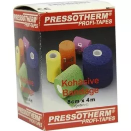 PRESSOTHERM Vendaje cohesivo 8 cm x 4 m rojo, 1 pieza