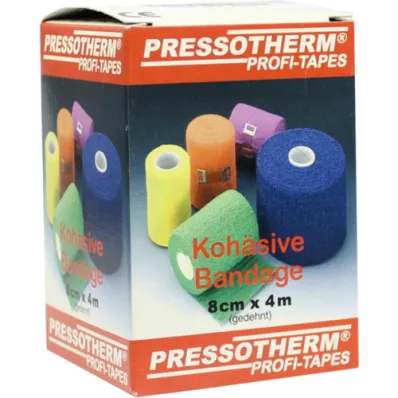 PRESSOTHERM Vendaje cohesivo 8 cm x 4 m amarillo, 1 pieza